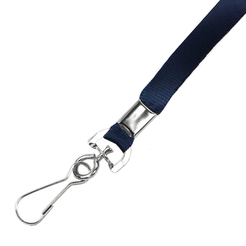 Beebel Navy Blue Lanyards 100 Pcs Lanyard for Id Badges Flat Lanyard with Badge Clip with J-Hook (Navy Blue) - Image 5